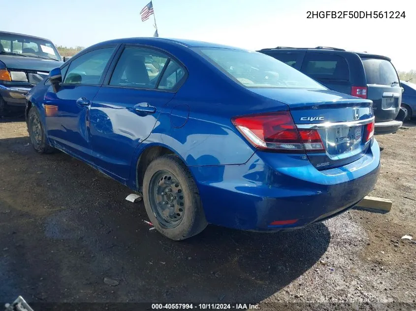 2013 Honda Civic Lx VIN: 2HGFB2F50DH561224 Lot: 40557994