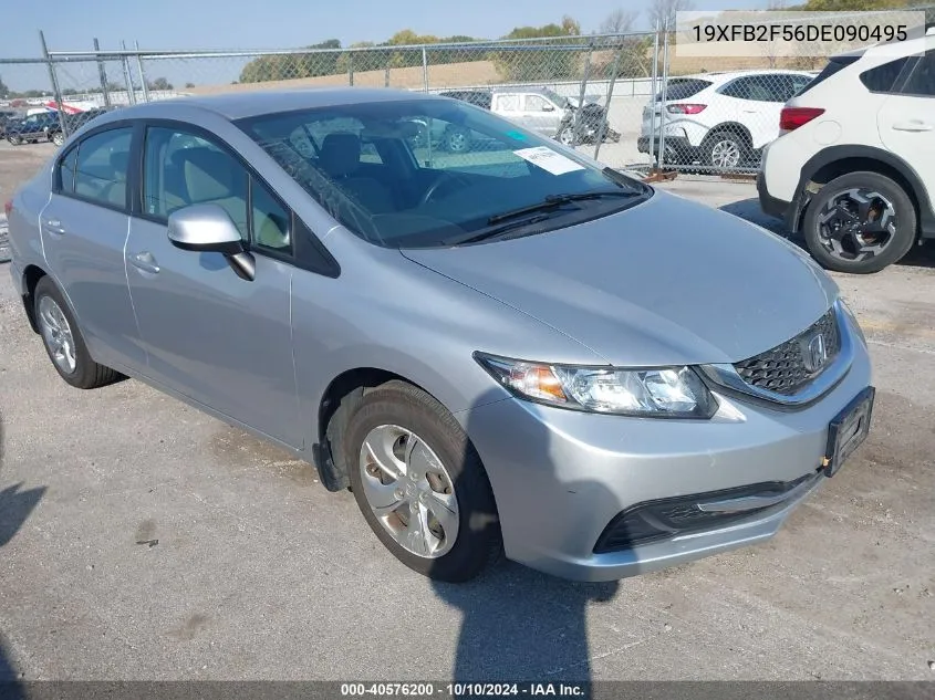 2013 Honda Civic Lx VIN: 19XFB2F56DE090495 Lot: 40576200