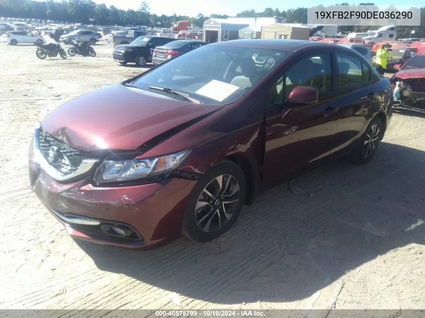 2013 Honda Civic Ex-L VIN: 19XFB2F90DE036290 Lot: 40578799