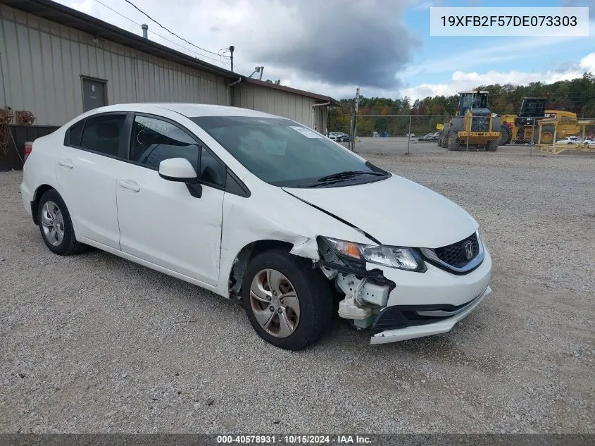 2013 Honda Civic Lx VIN: 19XFB2F57DE073303 Lot: 40578931