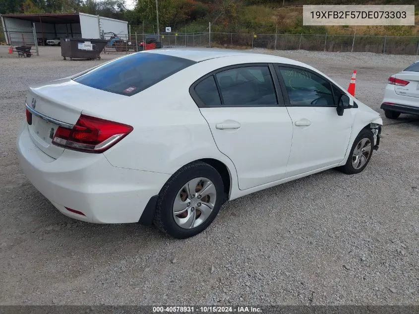 2013 Honda Civic Lx VIN: 19XFB2F57DE073303 Lot: 40578931