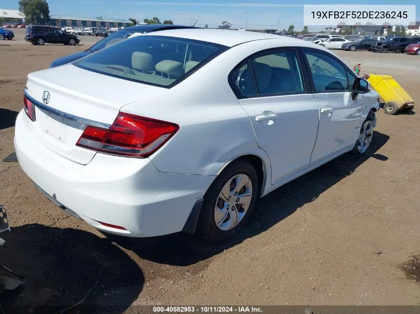 2013 Honda Civic Lx VIN: 19XFB2F52DE236245 Lot: 40582953