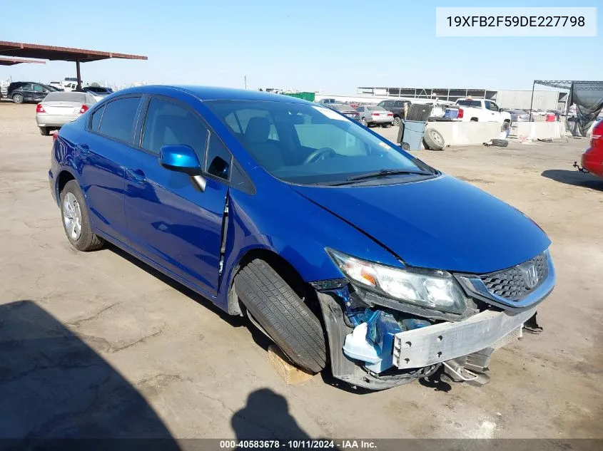 2013 Honda Civic Lx VIN: 19XFB2F59DE227798 Lot: 40583678