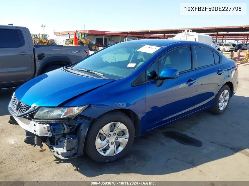 2013 Honda Civic Lx VIN: 19XFB2F59DE227798 Lot: 40583678