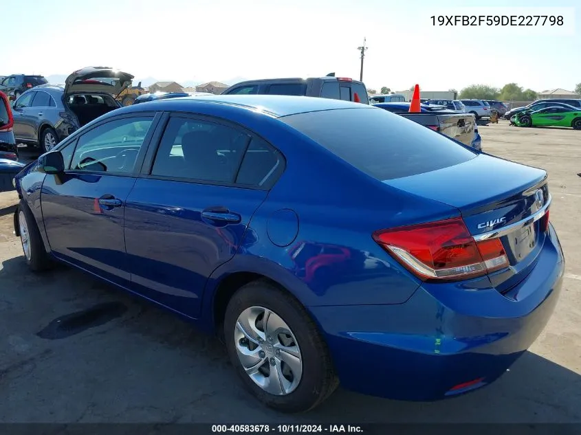 2013 Honda Civic Lx VIN: 19XFB2F59DE227798 Lot: 40583678