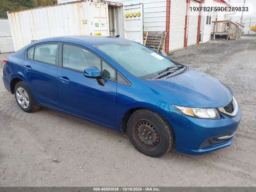 2013 Honda Civic Lx VIN: 19XFB2F59DE289833 Lot: 40593039