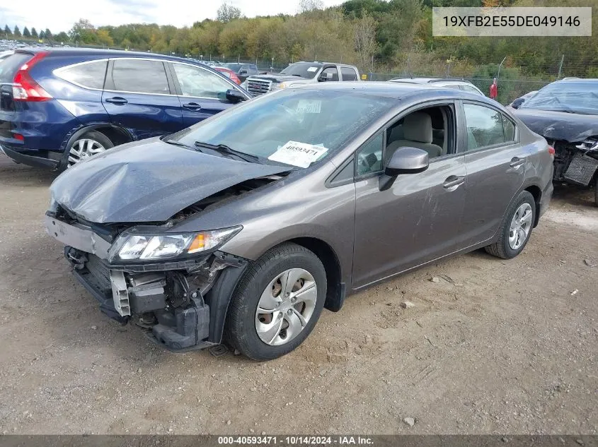 2013 Honda Civic Lx VIN: 19XFB2E55DE049146 Lot: 40593471