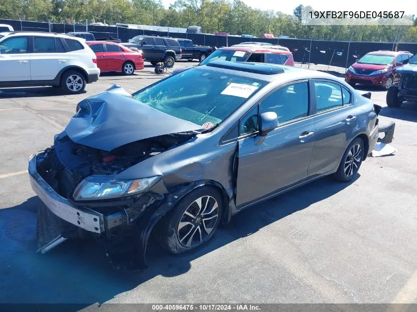 2013 Honda Civic Ex-L VIN: 19XFB2F96DE045687 Lot: 40596475