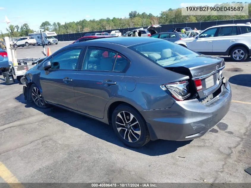 2013 Honda Civic Ex-L VIN: 19XFB2F96DE045687 Lot: 40596475