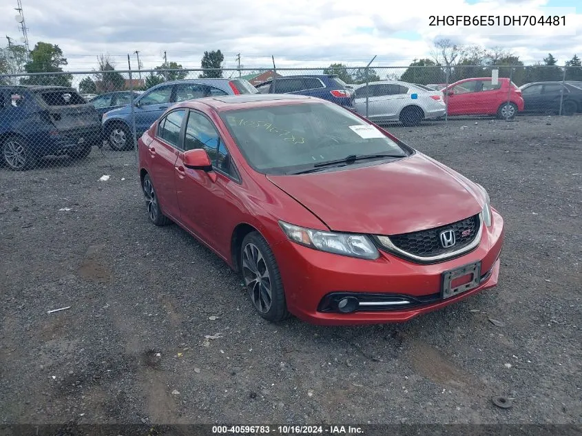 2HGFB6E51DH704481 2013 Honda Civic Si