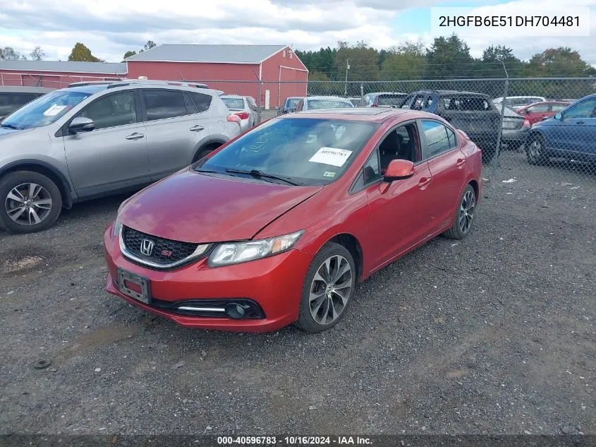 2HGFB6E51DH704481 2013 Honda Civic Si