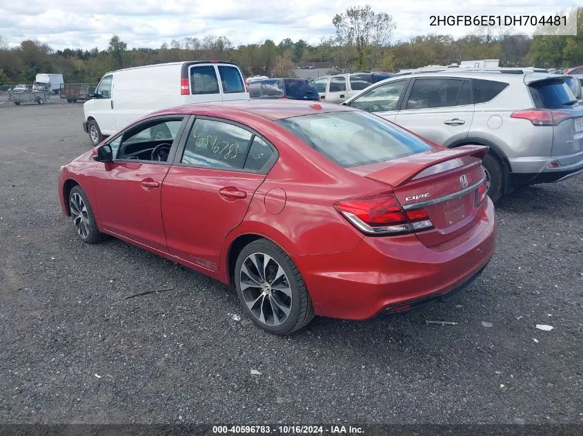 2HGFB6E51DH704481 2013 Honda Civic Si