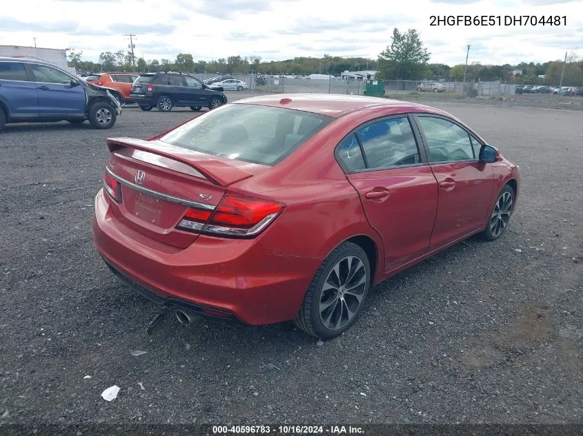 2HGFB6E51DH704481 2013 Honda Civic Si