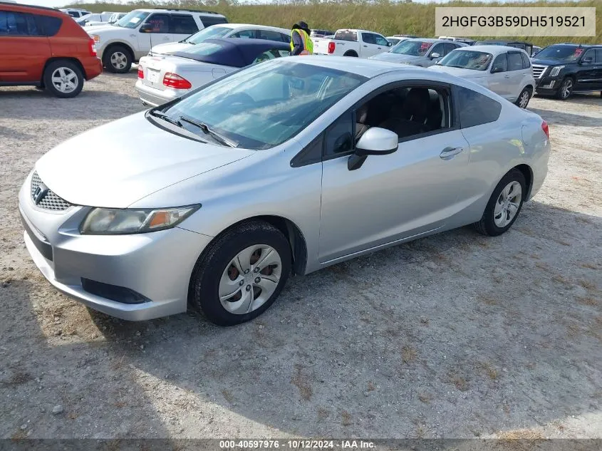 2013 Honda Civic Lx VIN: 2HGFG3B59DH519521 Lot: 40597976