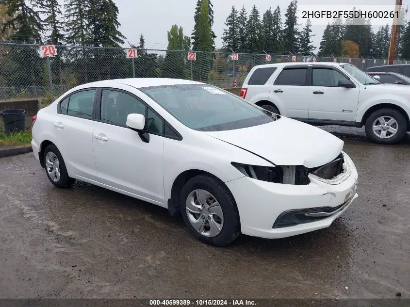 2HGFB2F55DH600261 2013 Honda Civic Lx