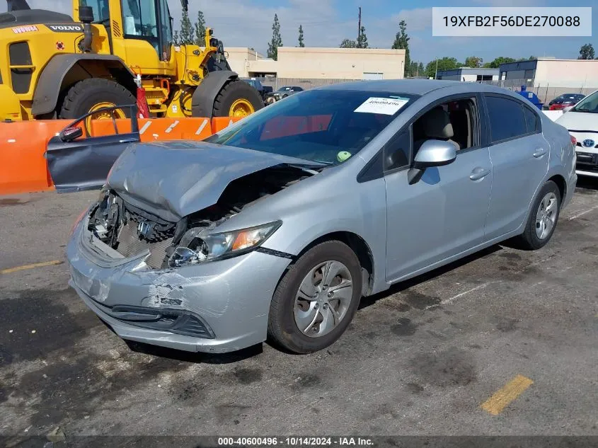 2013 Honda Civic Lx VIN: 19XFB2F56DE270088 Lot: 40600496