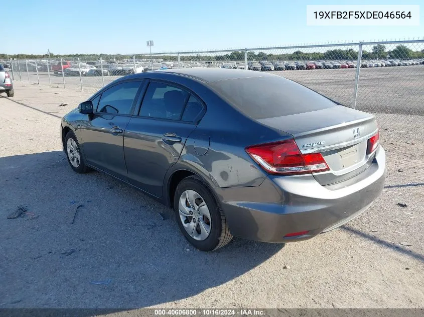 2013 Honda Civic Lx VIN: 19XFB2F5XDE046564 Lot: 40606800