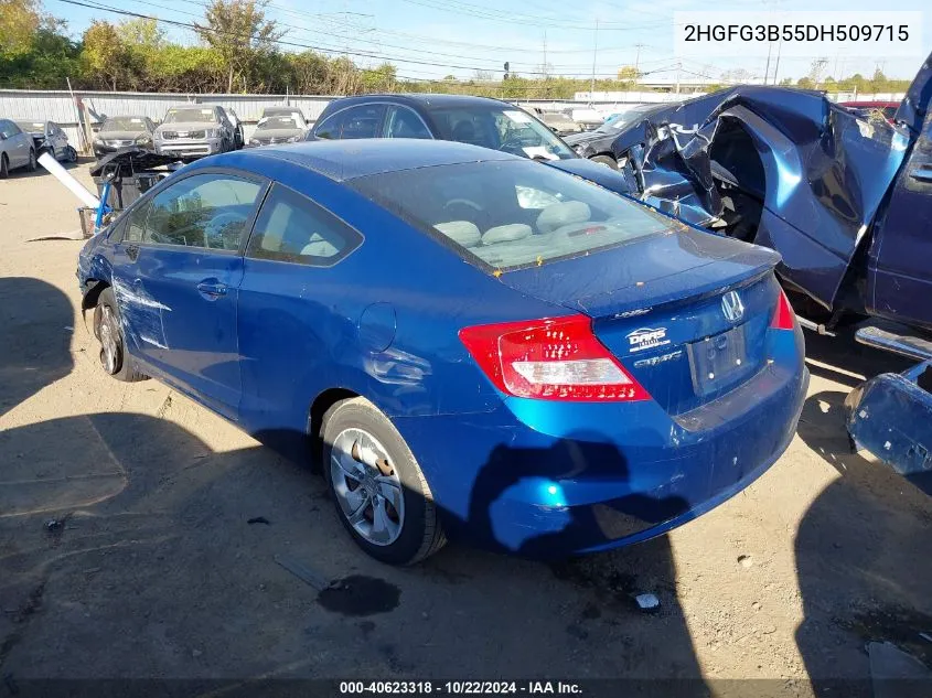 2013 Honda Civic Lx VIN: 2HGFG3B55DH509715 Lot: 40623318