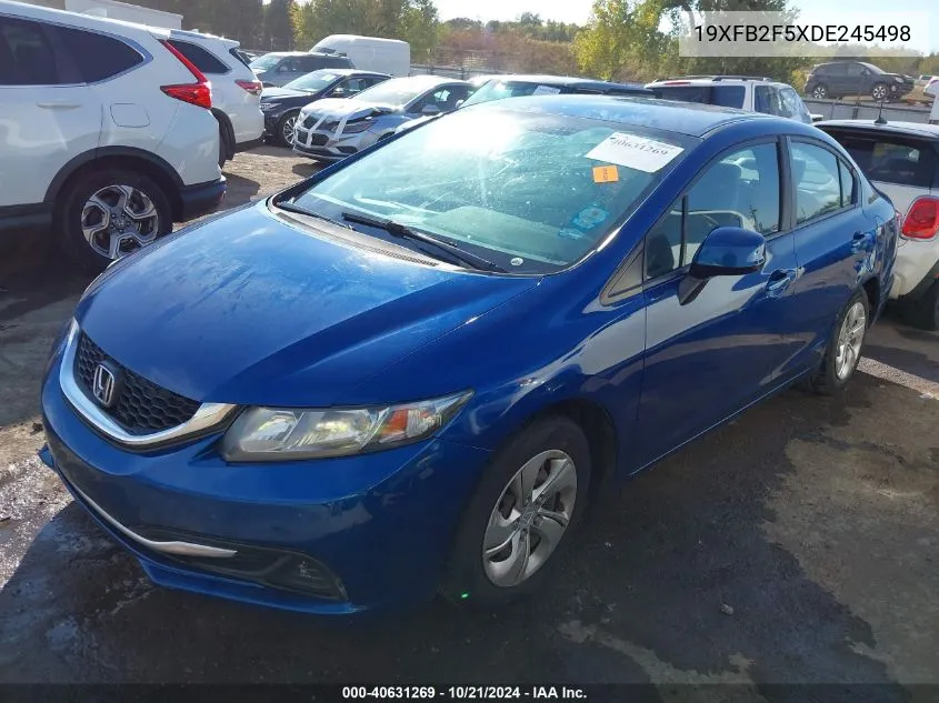 2013 Honda Civic Lx VIN: 19XFB2F5XDE245498 Lot: 40631269