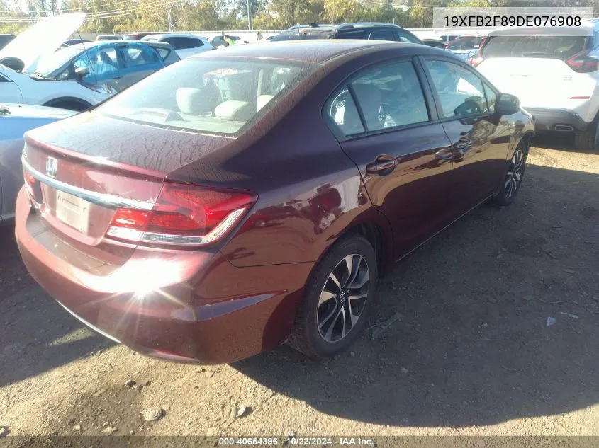 2013 Honda Civic Ex VIN: 19XFB2F89DE076908 Lot: 40654396