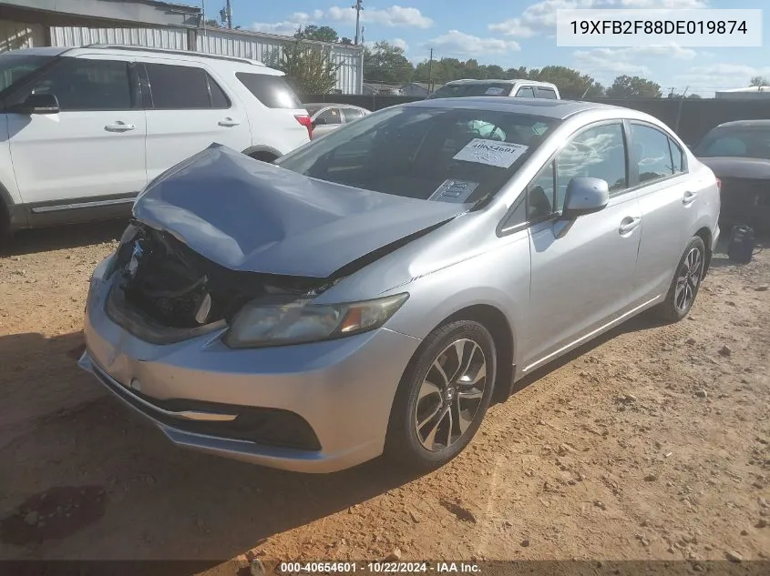 2013 Honda Civic Ex VIN: 19XFB2F88DE019874 Lot: 40654601