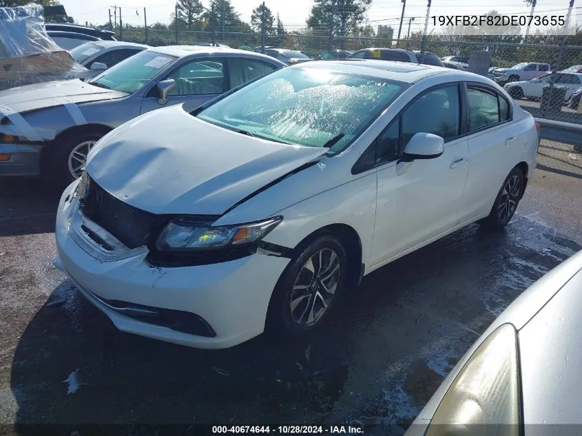 2013 Honda Civic Ex VIN: 19XFB2F82DE073655 Lot: 40674644