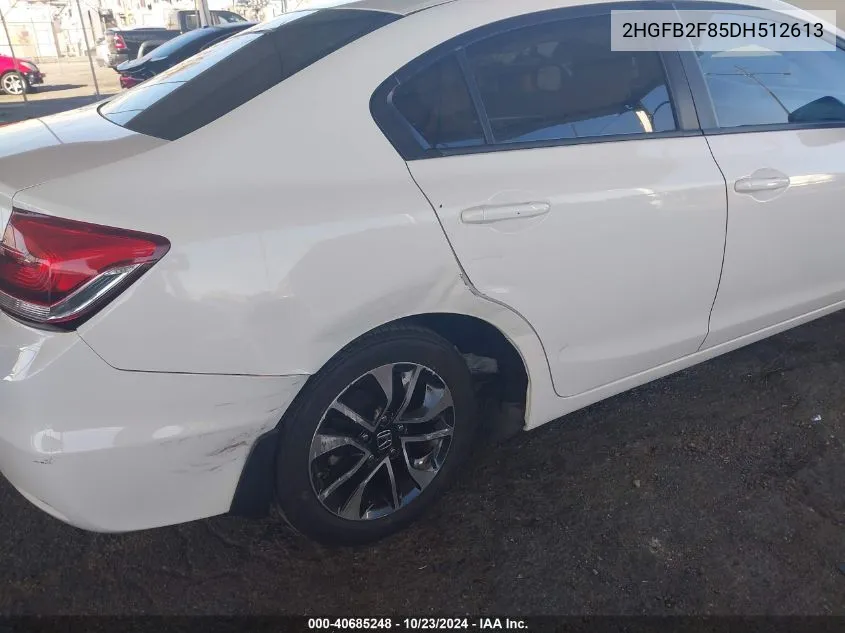 2013 Honda Civic Ex VIN: 2HGFB2F85DH512613 Lot: 40685248