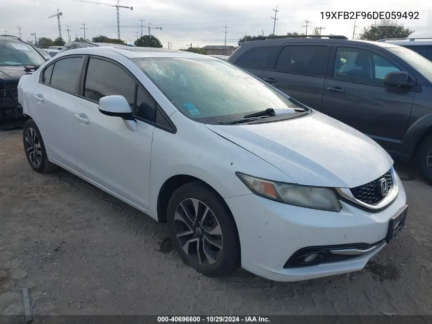 2013 Honda Civic Ex-L VIN: 19XFB2F96DE059492 Lot: 40696600