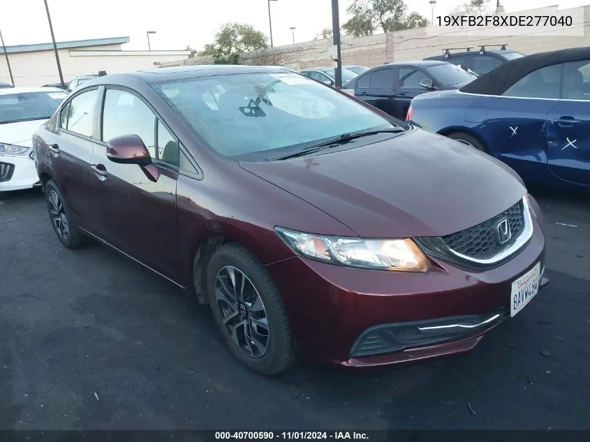 2013 Honda Civic Ex VIN: 19XFB2F8XDE277040 Lot: 40700590