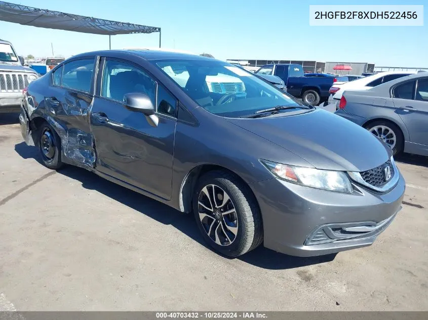 2013 Honda Civic Ex VIN: 2HGFB2F8XDH522456 Lot: 40703432