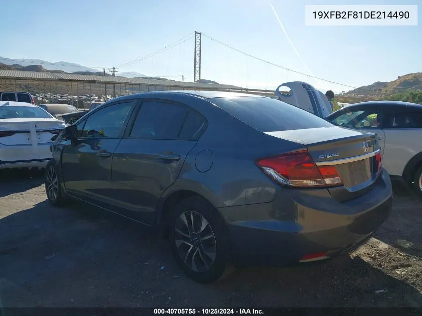 2013 Honda Civic Ex VIN: 19XFB2F81DE214490 Lot: 40705755