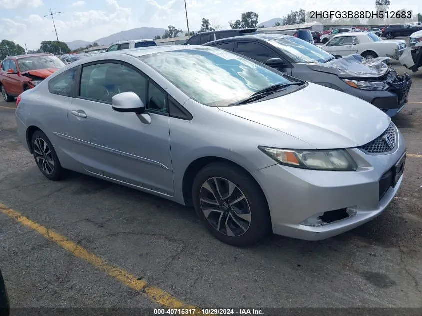 2013 Honda Civic Ex VIN: 2HGFG3B88DH512683 Lot: 40715317