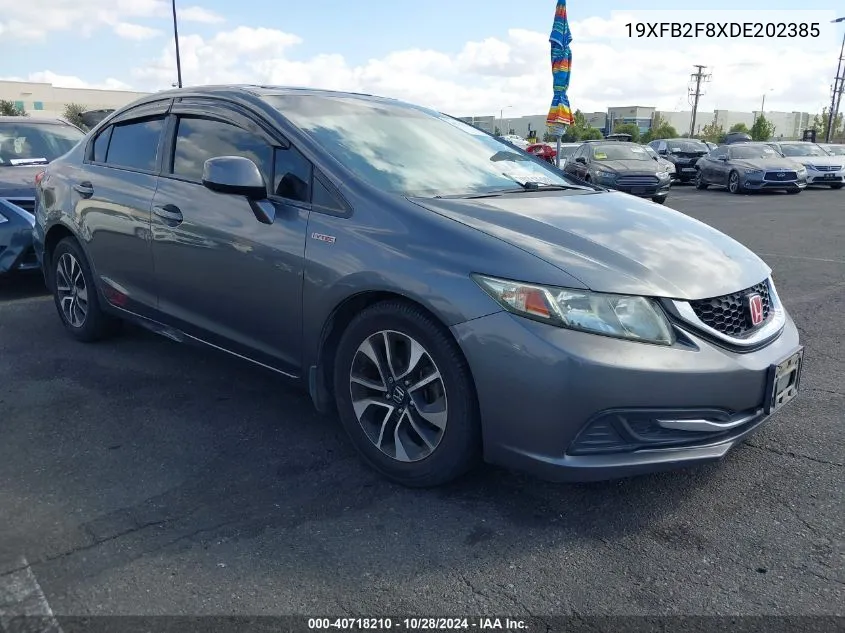 2013 Honda Civic Ex VIN: 19XFB2F8XDE202385 Lot: 40718210