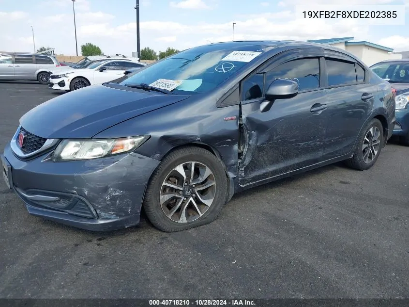 2013 Honda Civic Ex VIN: 19XFB2F8XDE202385 Lot: 40718210