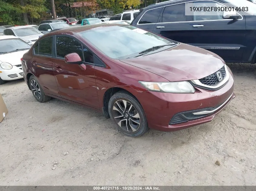 2013 Honda Civic Ex VIN: 19XFB2F89DE014683 Lot: 40721715