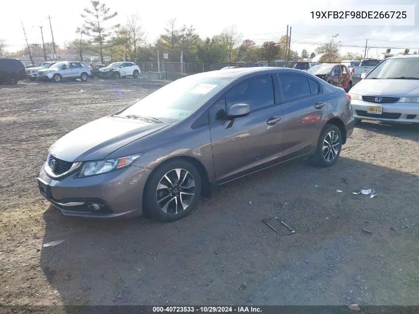 2013 Honda Civic Ex-L VIN: 19XFB2F98DE266725 Lot: 40723533