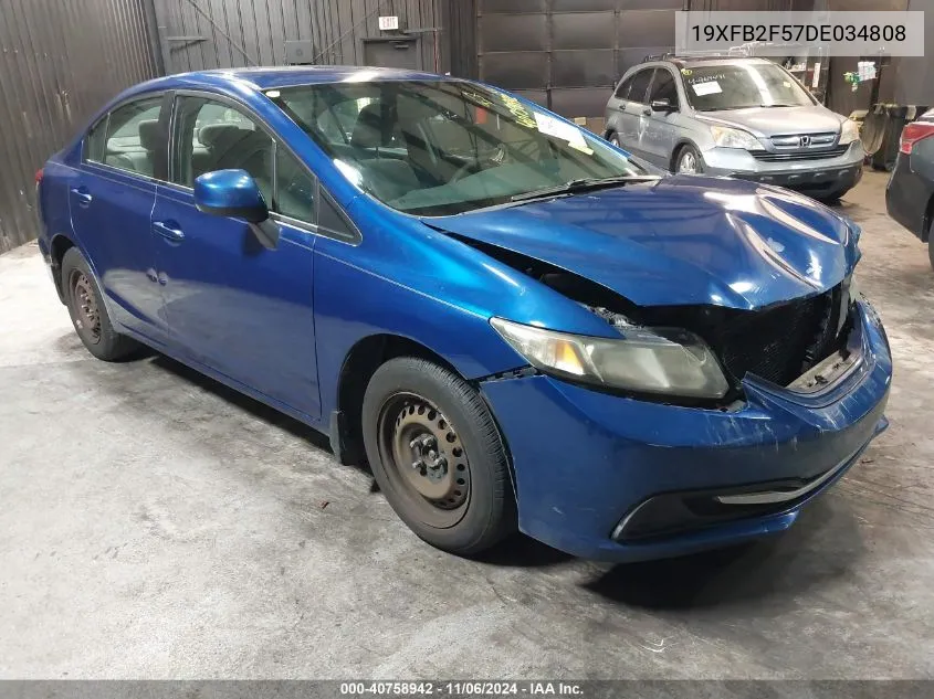 2013 Honda Civic Lx VIN: 19XFB2F57DE034808 Lot: 40758942