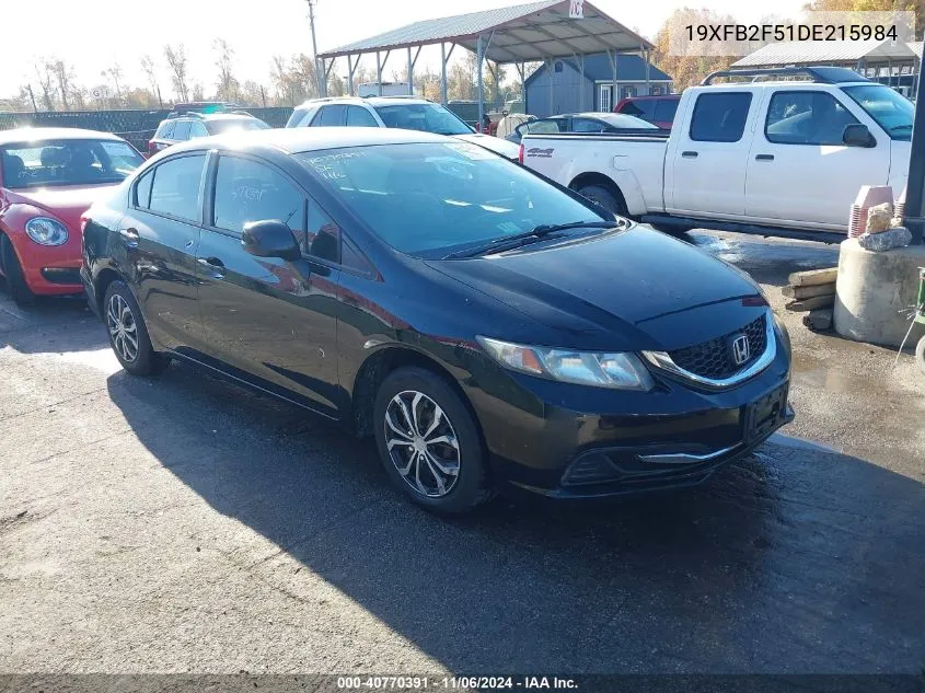 2013 Honda Civic Lx VIN: 19XFB2F51DE215984 Lot: 40770391