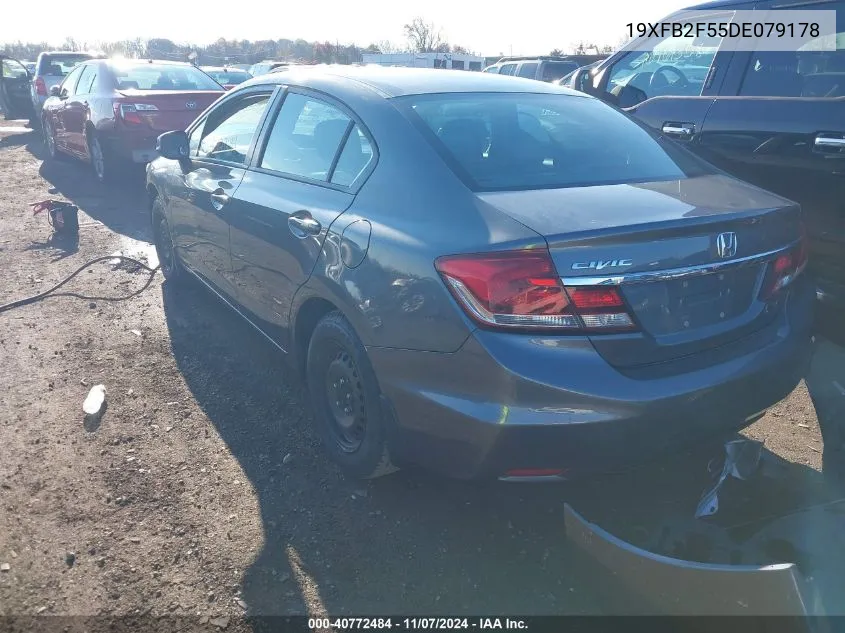 2013 Honda Civic Lx VIN: 19XFB2F55DE079178 Lot: 40772484