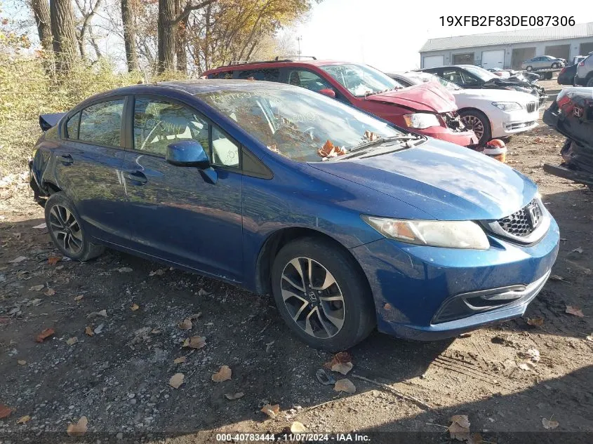 2013 Honda Civic Ex VIN: 19XFB2F83DE087306 Lot: 40783444