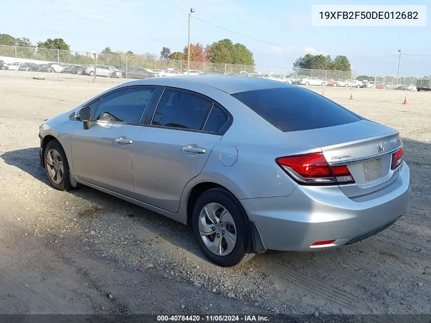 2013 Honda Civic Lx VIN: 19XFB2F50DE012682 Lot: 40784420