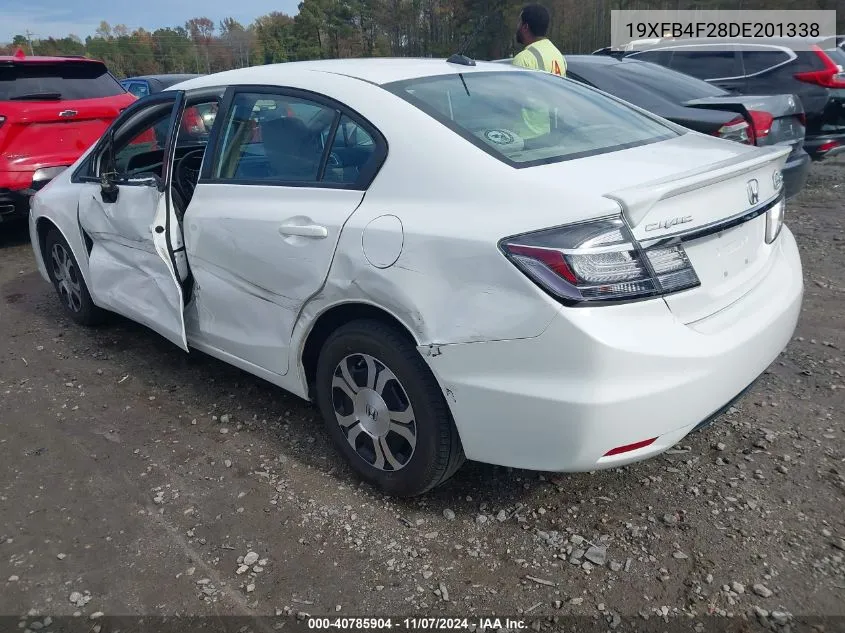 2013 Honda Civic Hybrid VIN: 19XFB4F28DE201338 Lot: 40785904