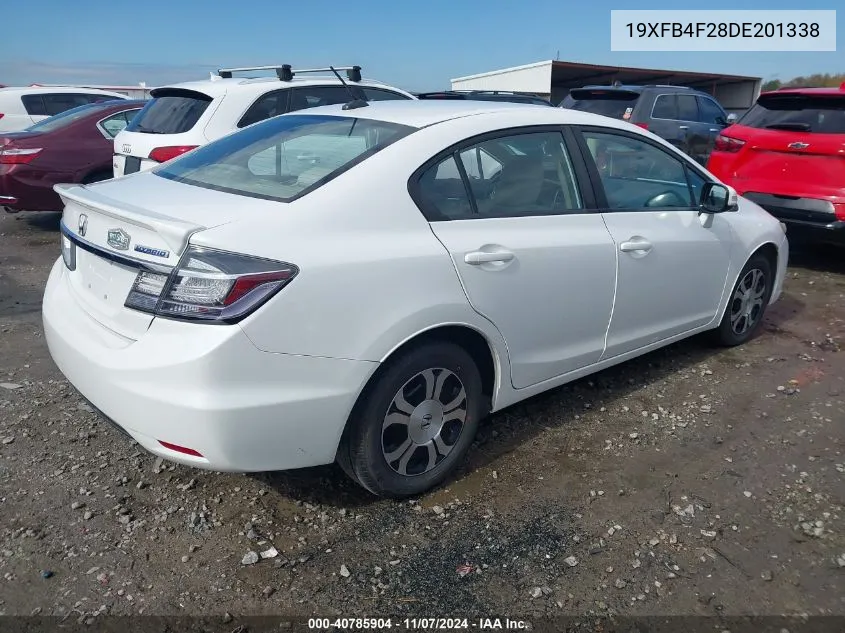 2013 Honda Civic Hybrid VIN: 19XFB4F28DE201338 Lot: 40785904