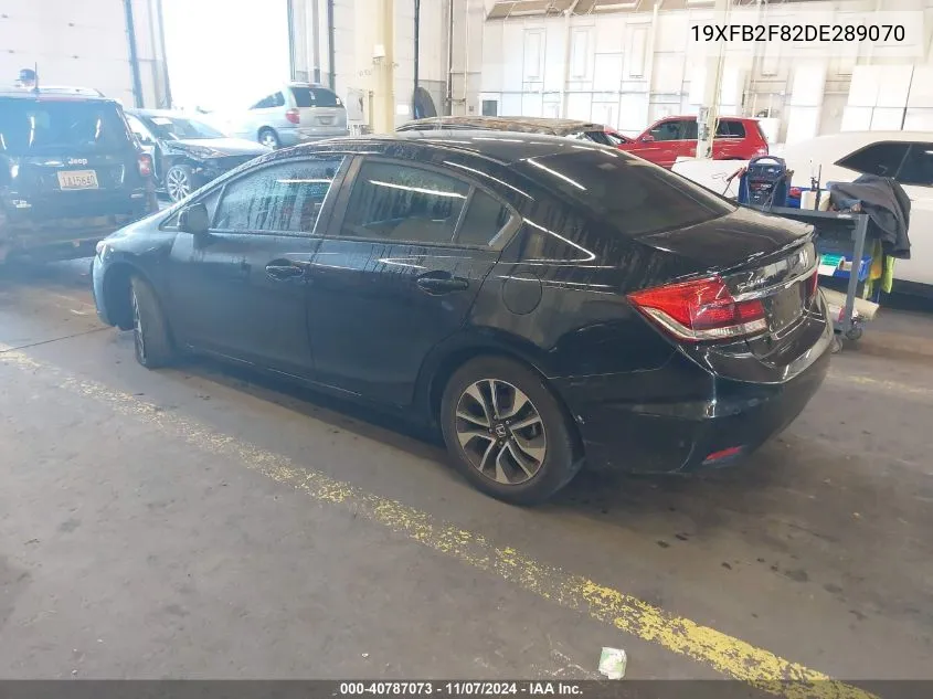 2013 Honda Civic Ex VIN: 19XFB2F82DE289070 Lot: 40787073