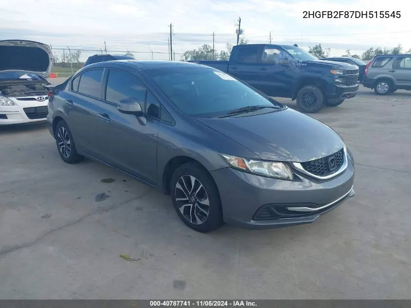 2013 Honda Civic Ex VIN: 2HGFB2F87DH515545 Lot: 40787741