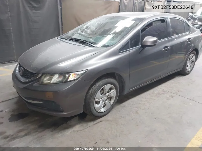 2013 Honda Civic Lx VIN: 19XFB2F58DE226481 Lot: 40790269