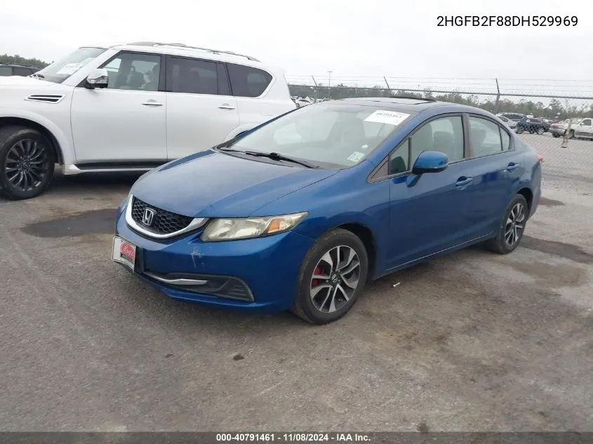 2013 Honda Civic Ex VIN: 2HGFB2F88DH529969 Lot: 40791461