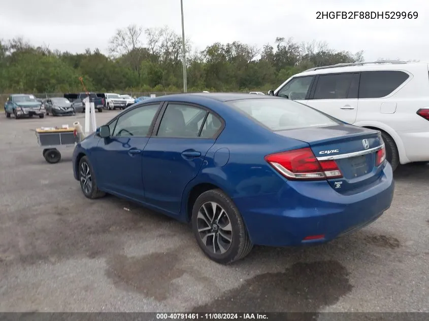 2013 Honda Civic Ex VIN: 2HGFB2F88DH529969 Lot: 40791461