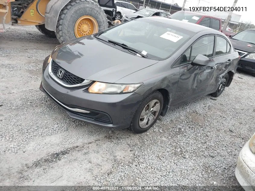 2013 Honda Civic Lx VIN: 19XFB2F54DE204011 Lot: 40792821