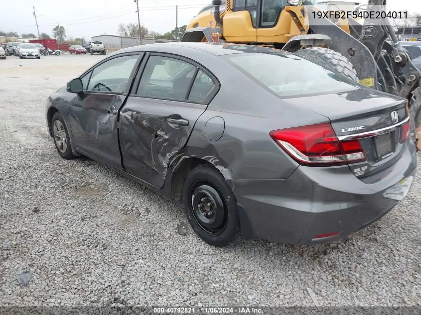 2013 Honda Civic Lx VIN: 19XFB2F54DE204011 Lot: 40792821